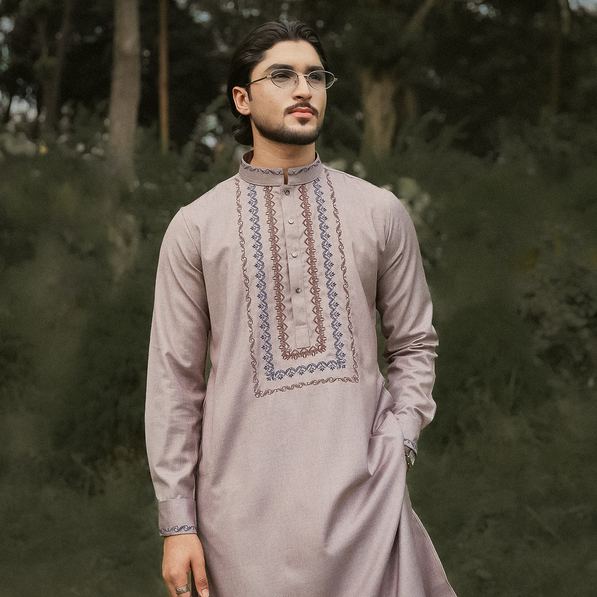 YAMAAN Imperial Panjabi Purplish Grey