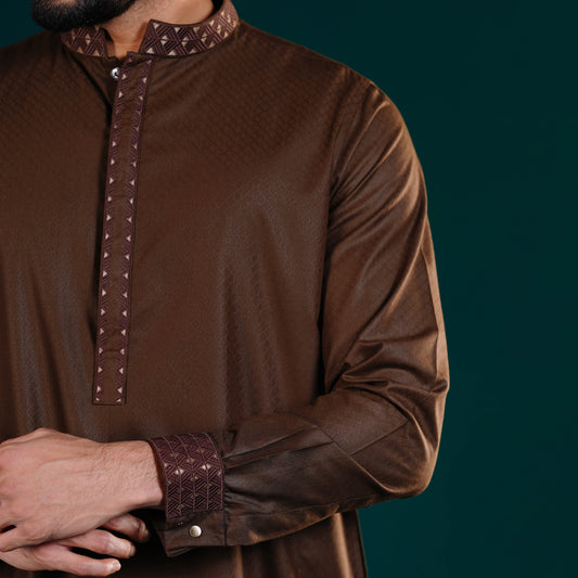 Signature Panjabi (Dark Brown)