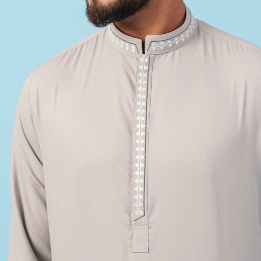 Signature Panjabi (Light Grey)