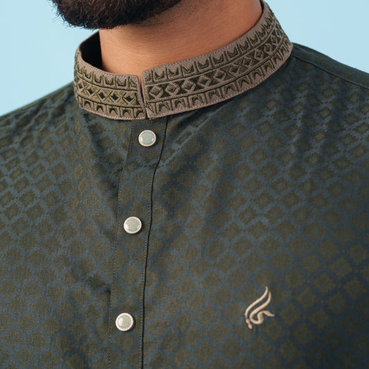 Signature Panjabi (Olive)