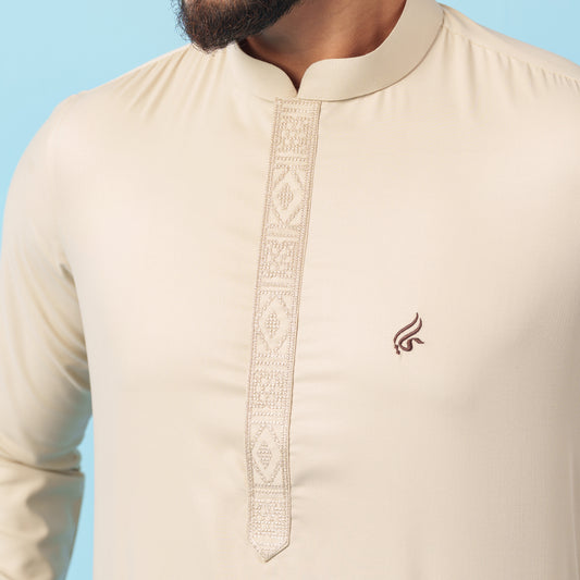 Signature Panjabi (Light Beige)