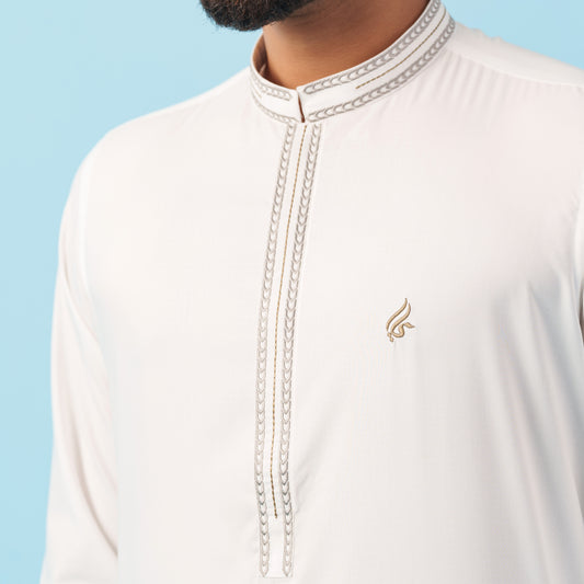 Signature Panjabi (Off White)