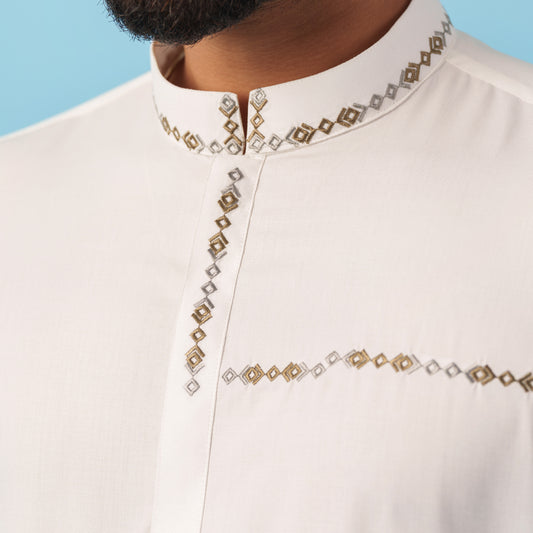 Signature Panjabi (Off White)