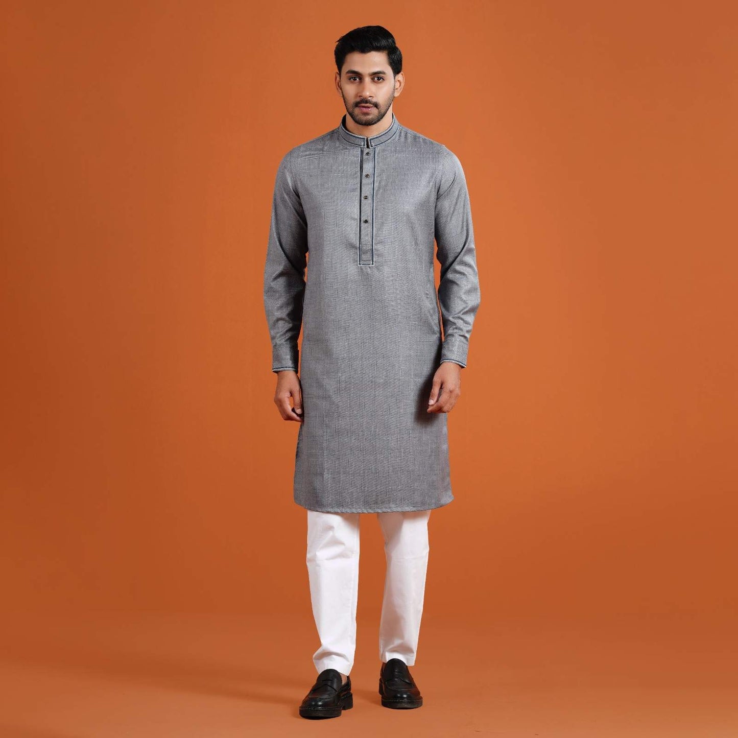 Signature Panjabi (Light Grey)