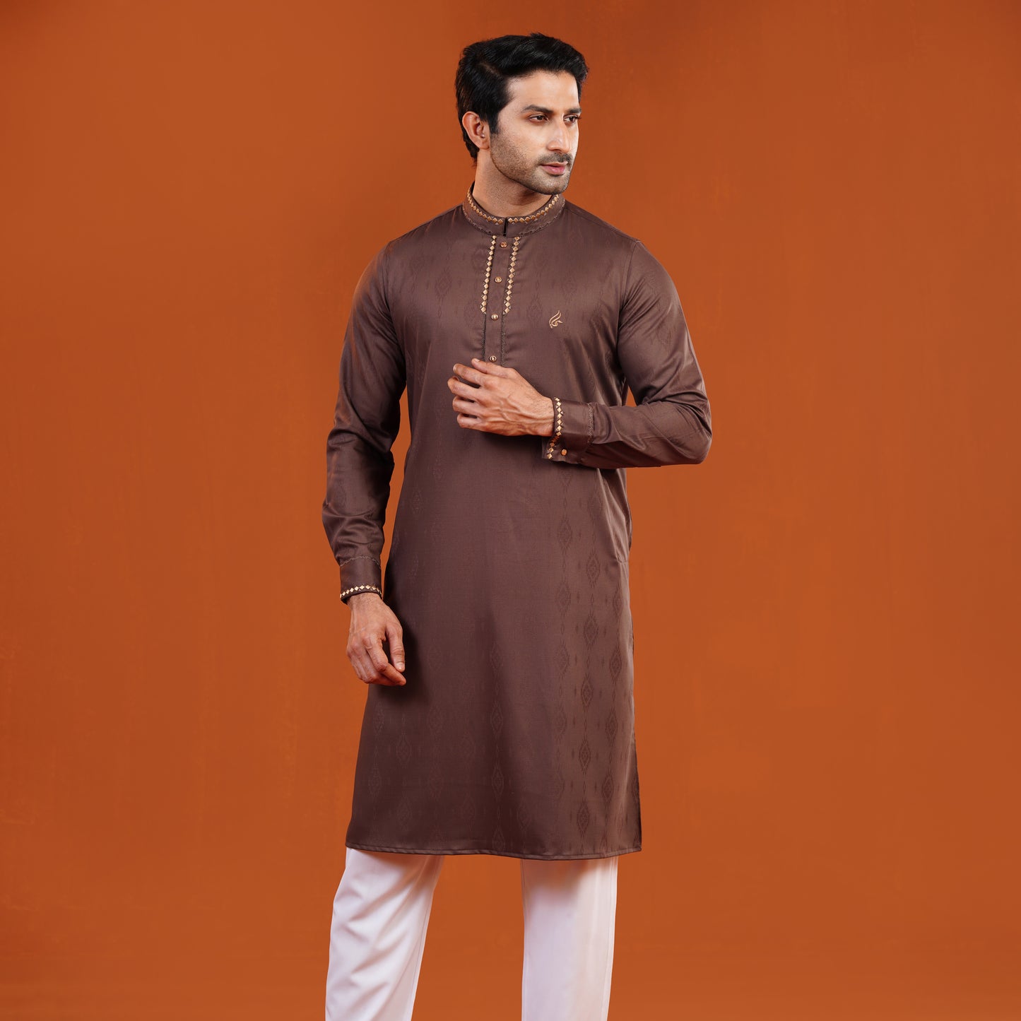 Signature Panjabi (Dark Brown)