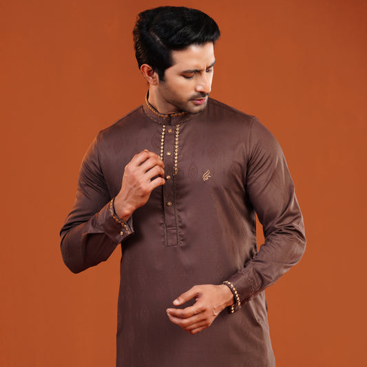 Signature Panjabi (Dark Brown)