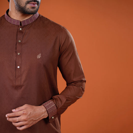Signature Panjabi (Chocolate Brown)