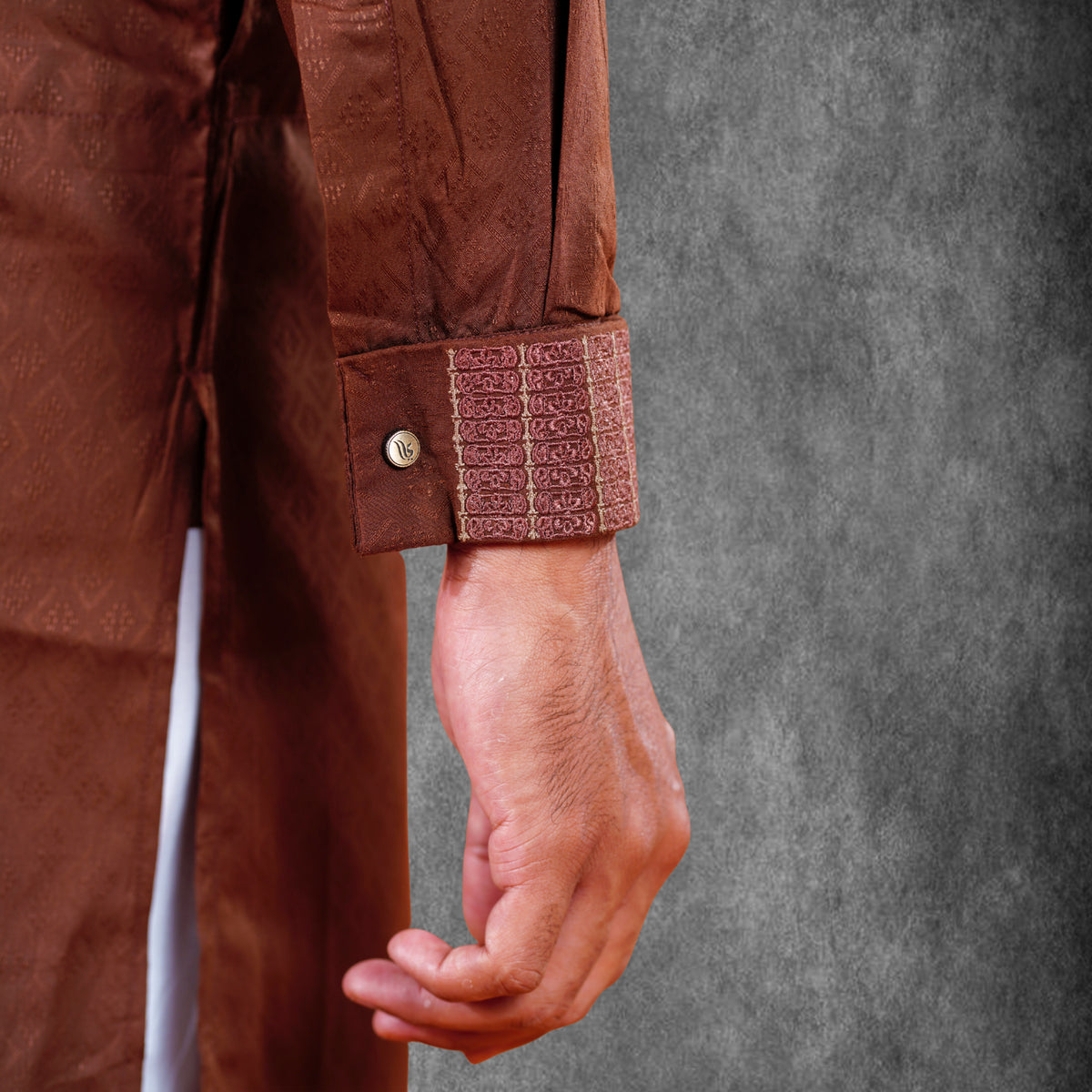 YAMAAN Signature Panjabi Chocolate Brown