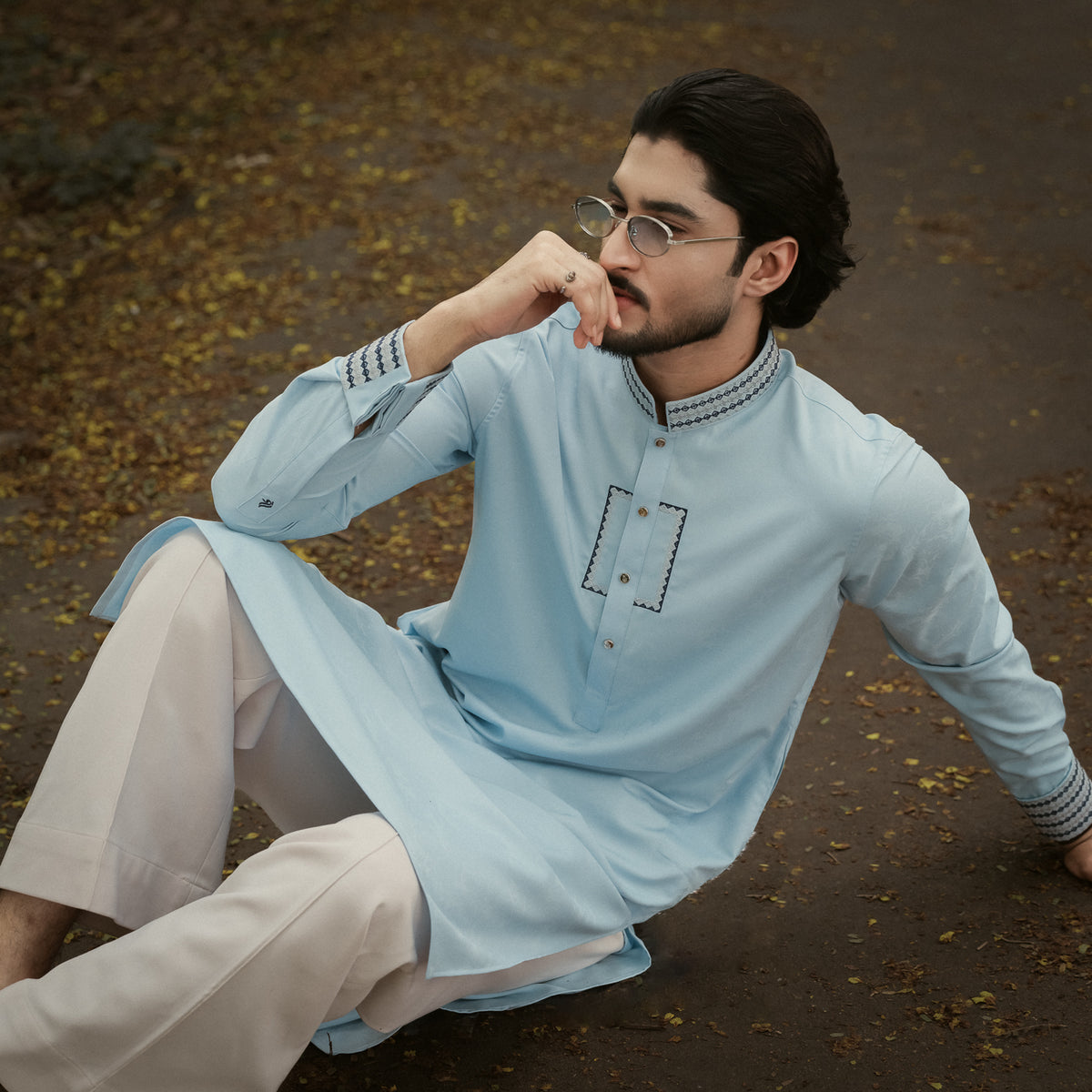 YAMAAN Imperial Panjabi Sky Blue
