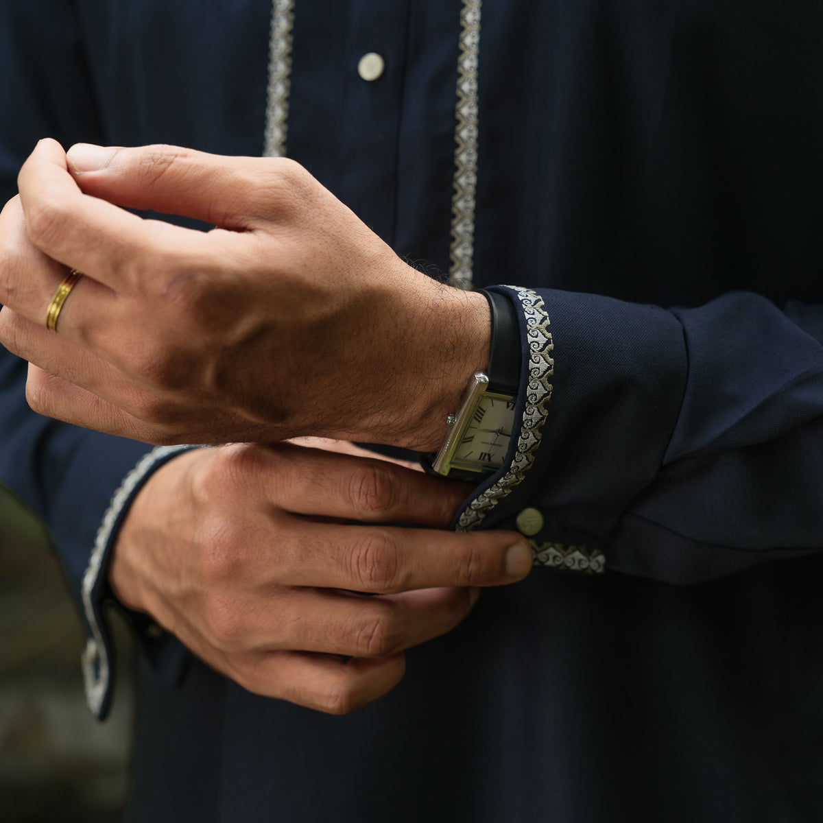YAMAAN Imperial Panjabi Dark Navy