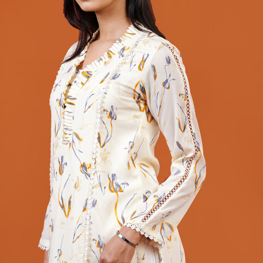 Royal Kurti (Off-White)