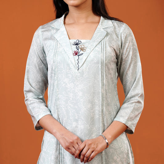 Signature Kurti (Soft Sage Green)