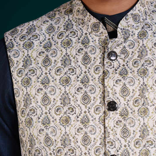 Signature Waistcoat (Off White Printed)