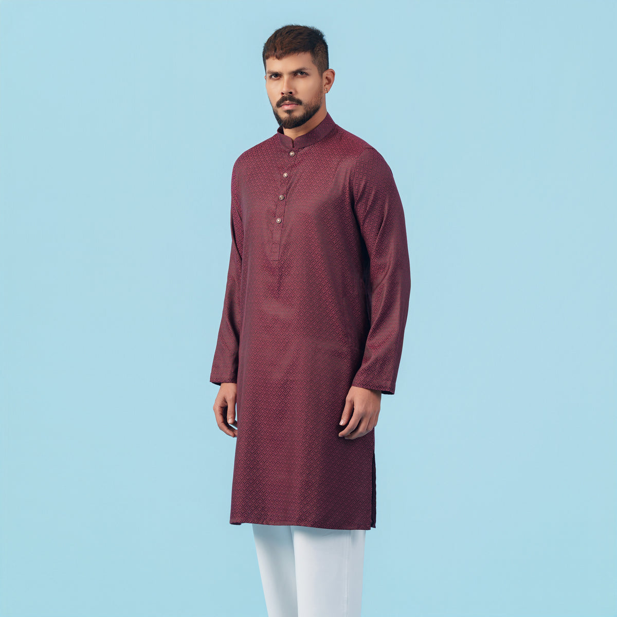 Yamaan Royal Panjabi Dark Maroon for Men