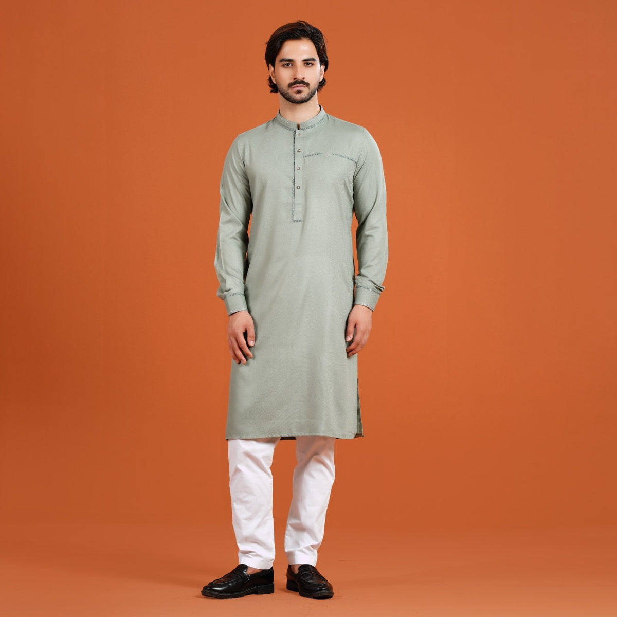 Yamaan Signature Panjabi Moss Green for Men