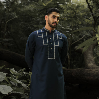 YAMAAN Imperial Panjabi Dark Navy