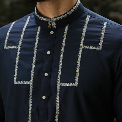 YAMAAN Imperial Panjabi Dark Navy