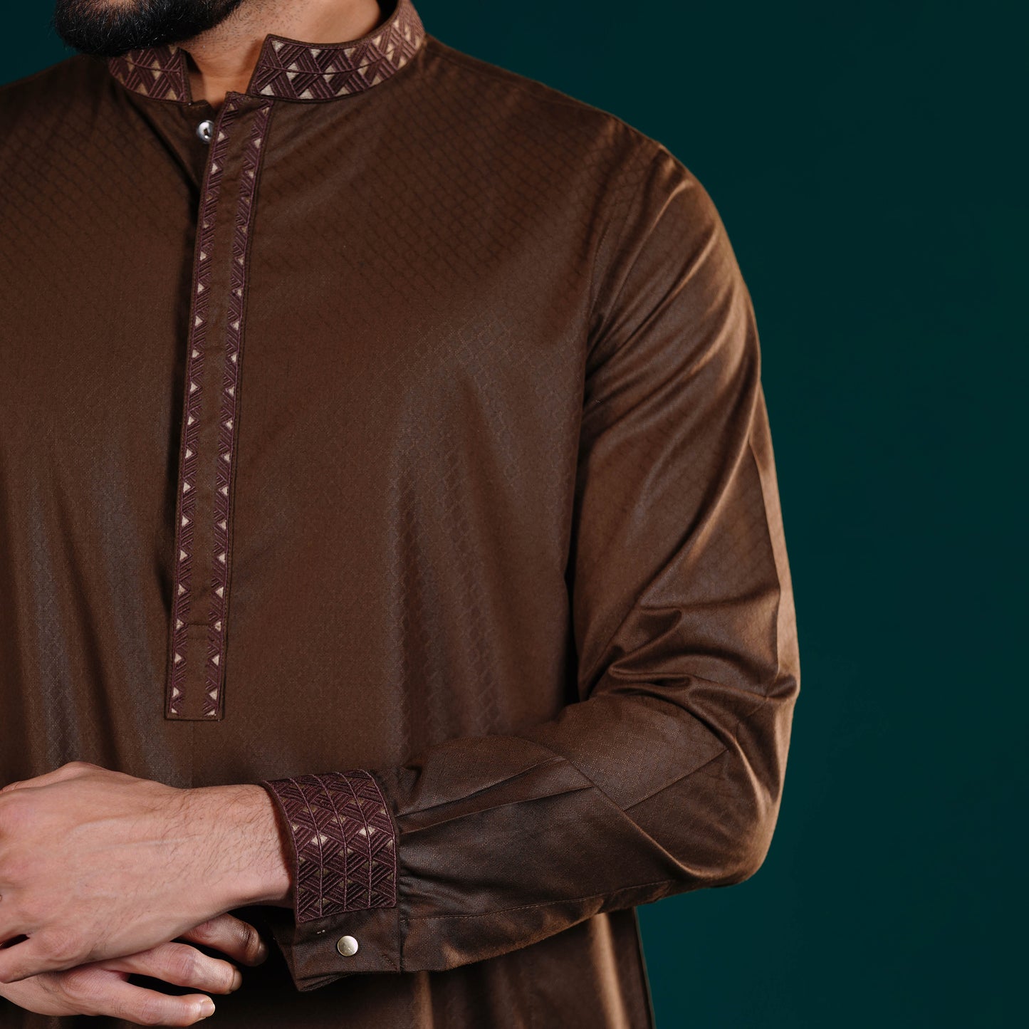 Signature Panjabi (Dark Brown)