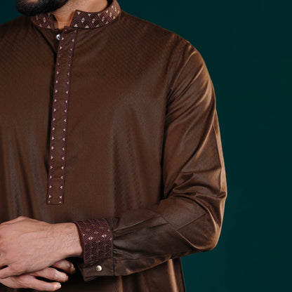 Signature Panjabi (Dark Brown)