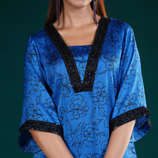 Signature Kurti (Royal Blue Printed)