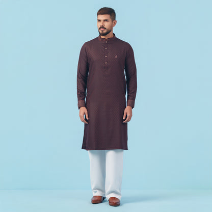 Signature Panjabi (Dark Maroon)