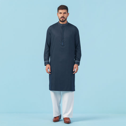 Signature Panjabi (Dark Navy)