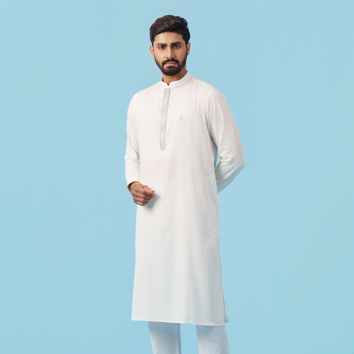 Signature Panjabi (Off White)