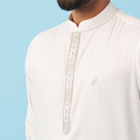 Signature Panjabi (Off White)