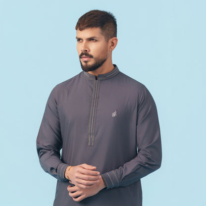 Signature Panjabi (Dark Grey)