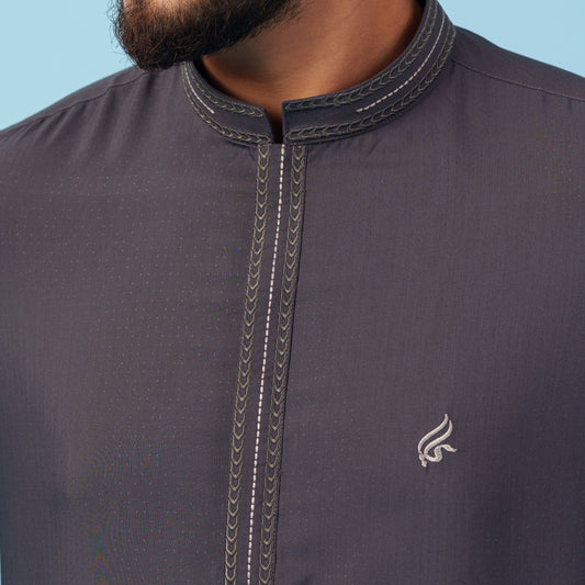 Signature Panjabi (Dark Grey)