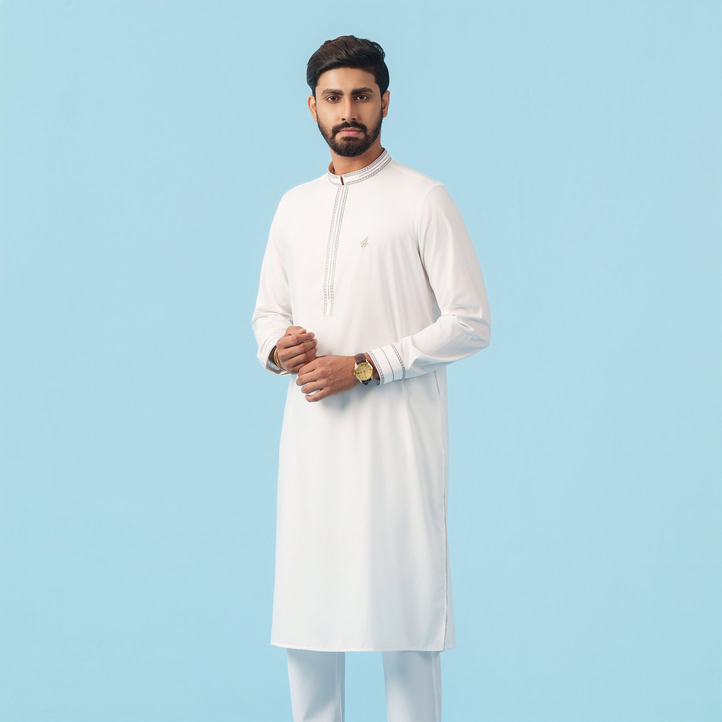 Signature Panjabi (Off White)