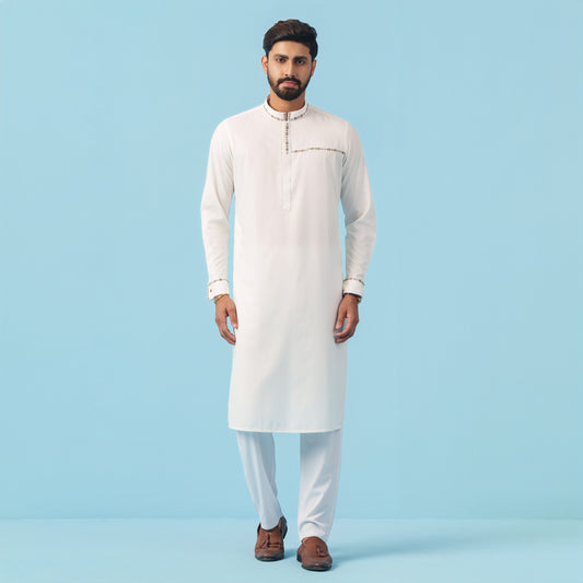 Signature Panjabi (Off White)