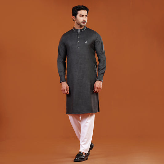 Signature Panjabi (Black)