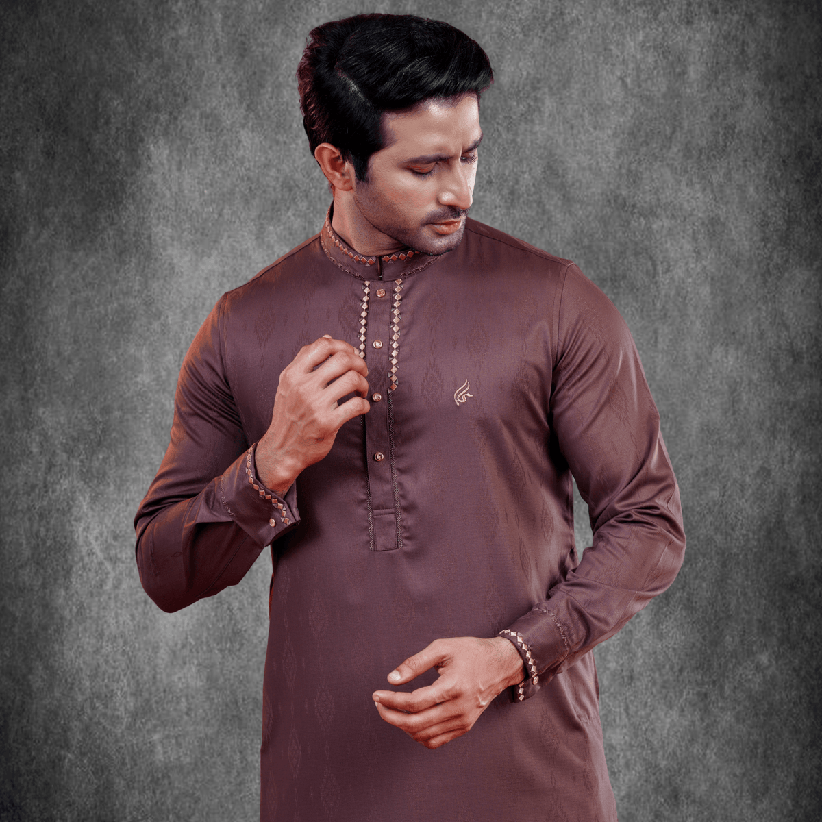YAMAAN Signature Panjabi Dark Brown