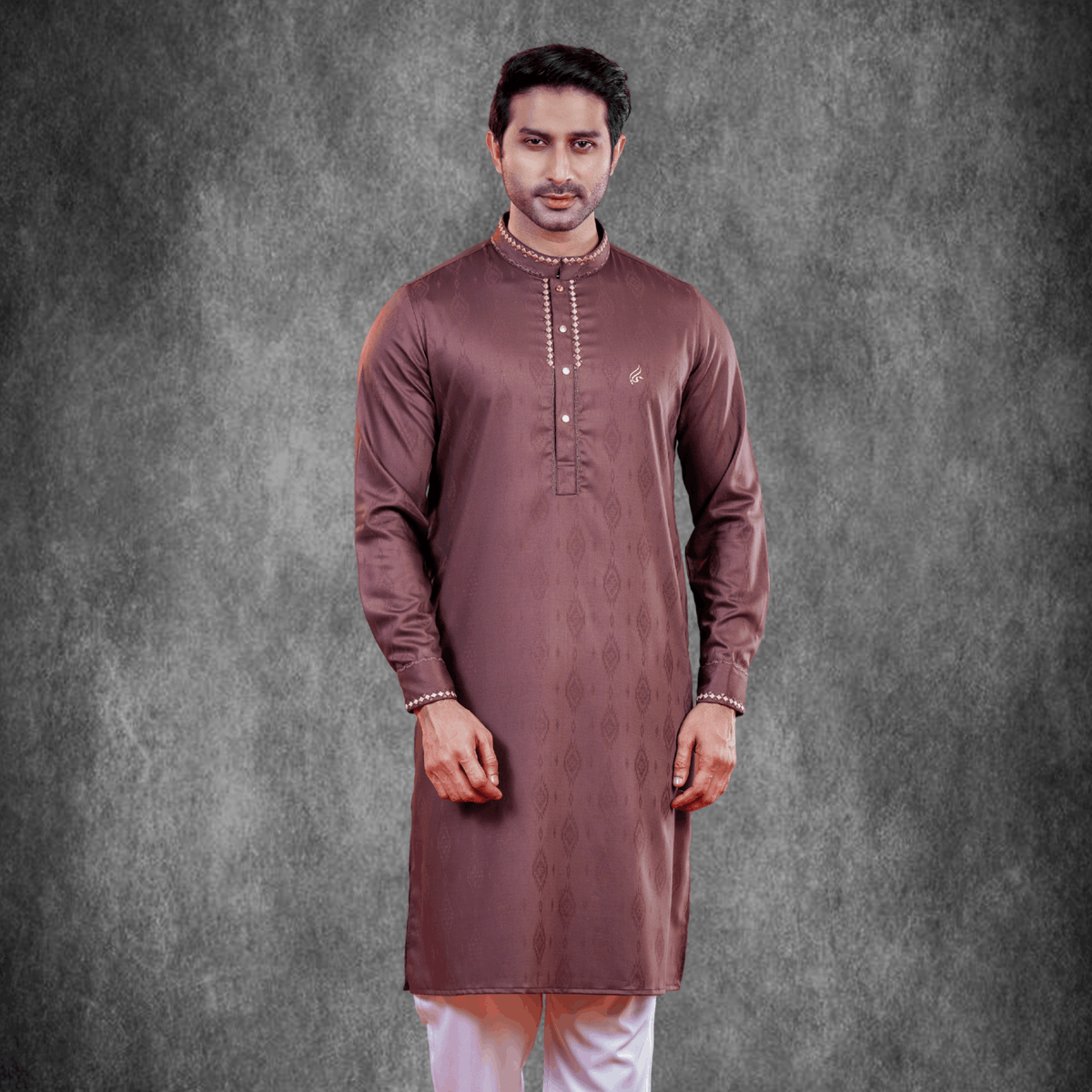 YAMAAN Signature Panjabi Dark Brown