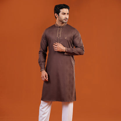 Signature Panjabi (Dark Brown)