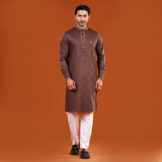 Signature Panjabi (Dark Brown)