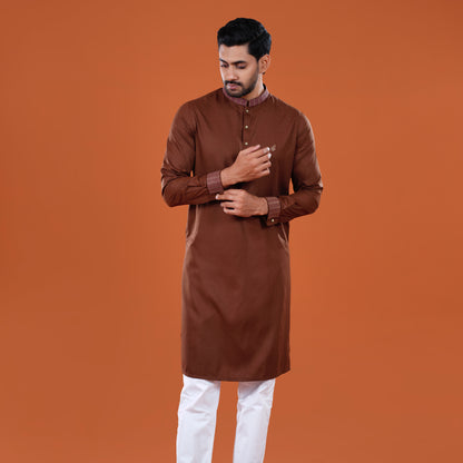 Signature Panjabi (Chocolate Brown)