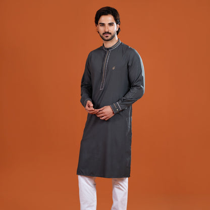 Signature Panjabi (Dark Grey)