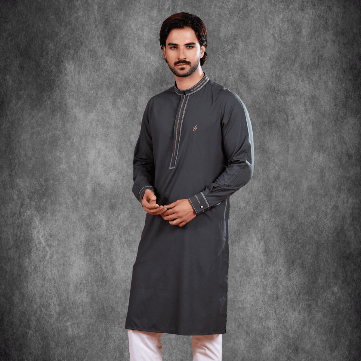 YAMAAN Signature Panjabi Dark Grey