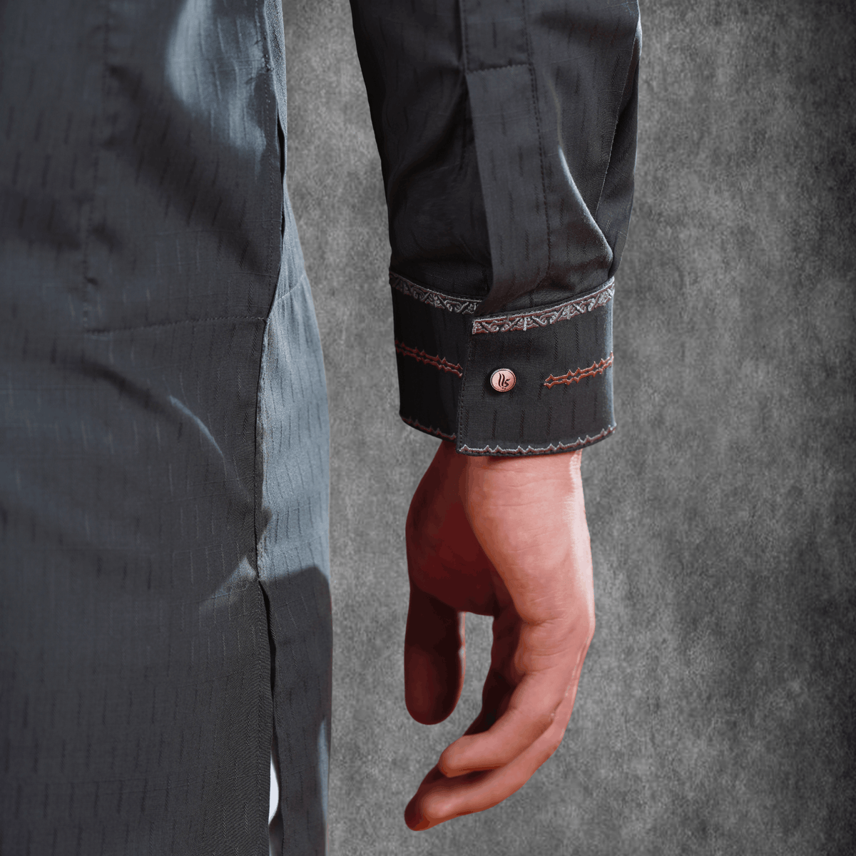 YAMAAN Signature Panjabi Dark Grey