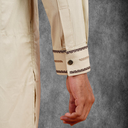 YAMAAN Signature Panjabi Beige