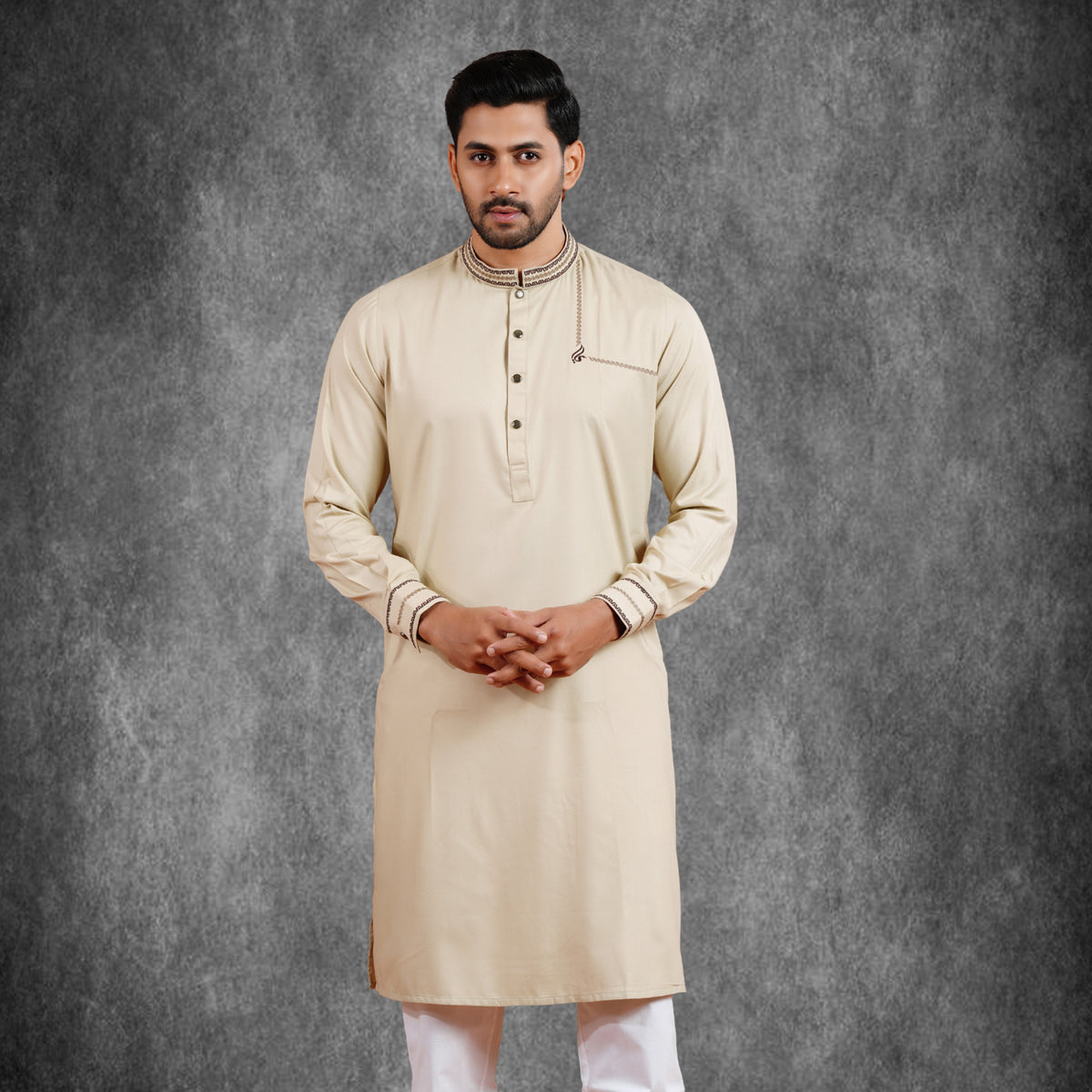YAMAAN Signature Panjabi Beige