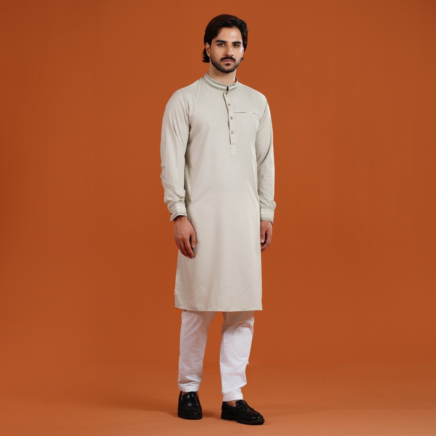 Signature Panjabi (Light-Beige)