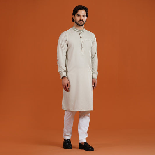 Signature Panjabi (Light-Beige)
