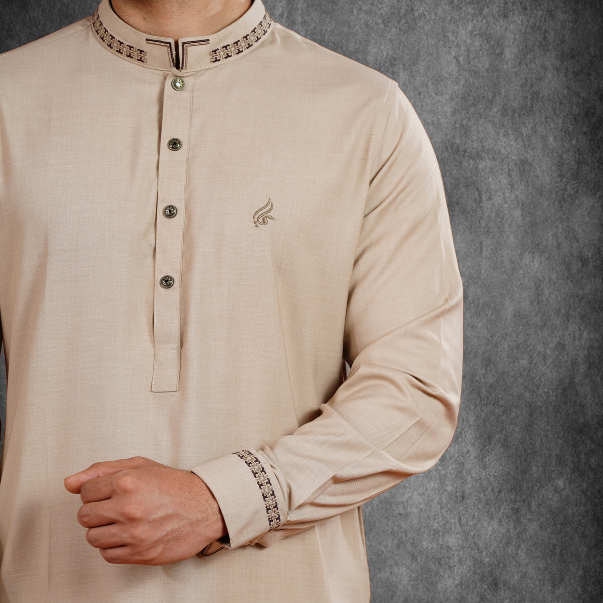 YAMAAN Signature Panjabi Beige