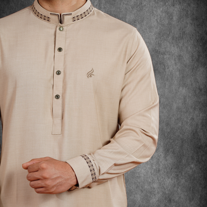 YAMAAN Signature Panjabi Beige