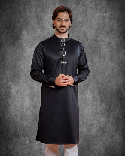 YAMAAN Signature Panjabi Black