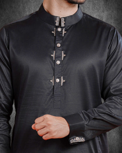 YAMAAN Signature Panjabi Black