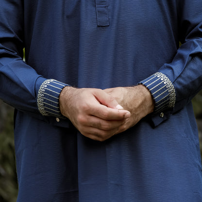 YAMAAN Imperial Panjabi Navy Blue